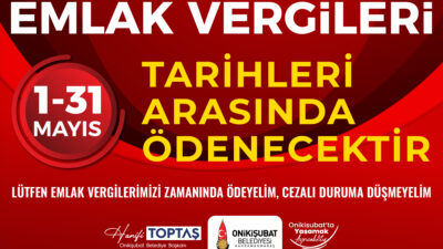 Onikişubat Belediyesi’nden önemli Emlak Vergisi ödemesi hatırlatması

Vatandaş odaklı hizmetleriyle halkın
