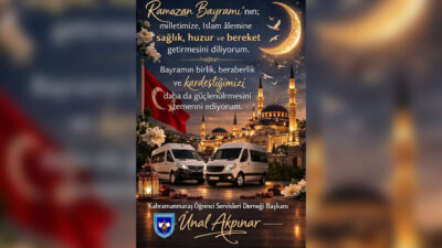 Kahramanmaraş Öğrenci Servisleri Derneği Başkanı Ünal Akpınar, Kurban Bayramı dolayısıyla